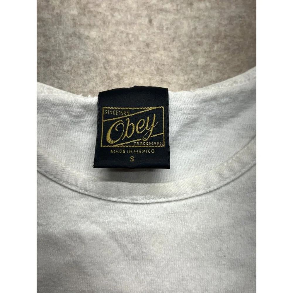 Obey Propaganda White Streetwear Tank Top Size Women's Large - Picture 4 of 8